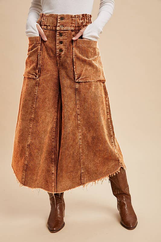 The Parker Fray Hem Wide Corduroy