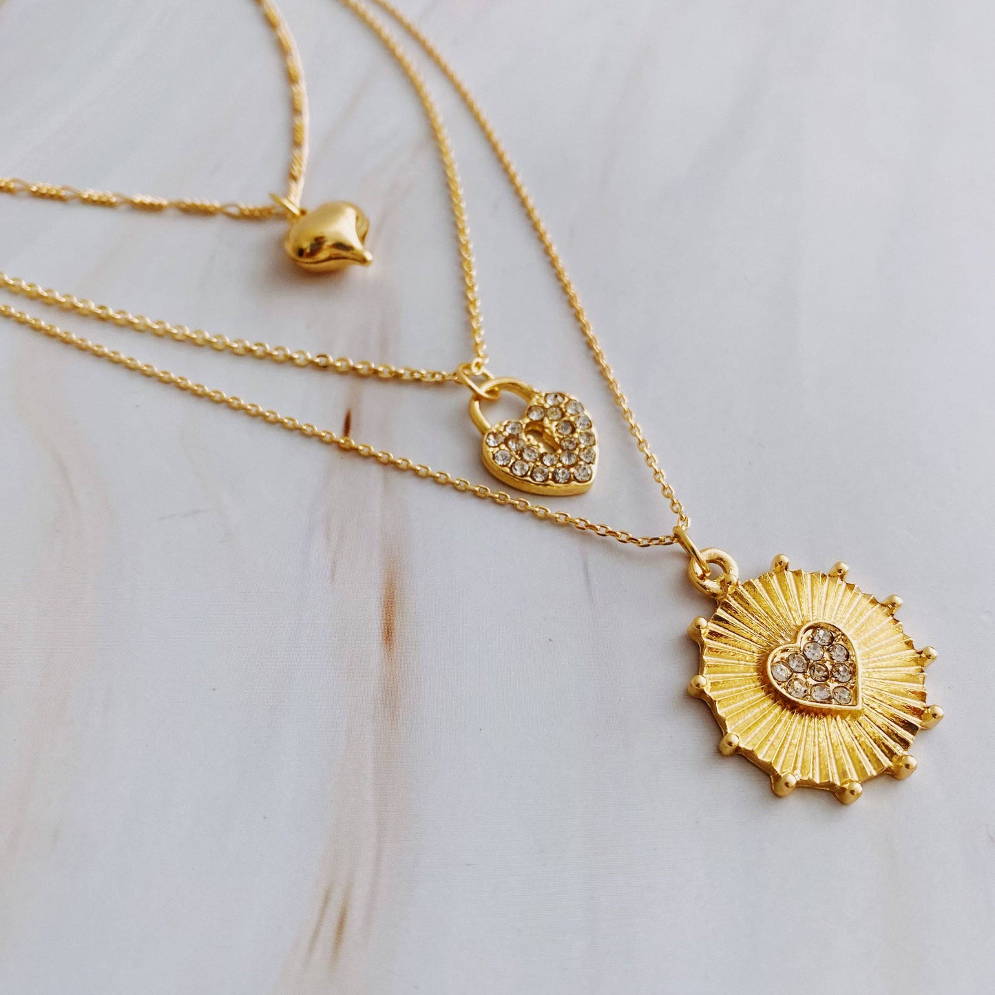 Hearts Layered Necklace