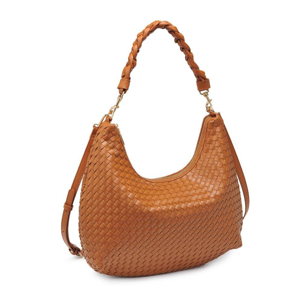 Sabrina Woven Hobo: Cream