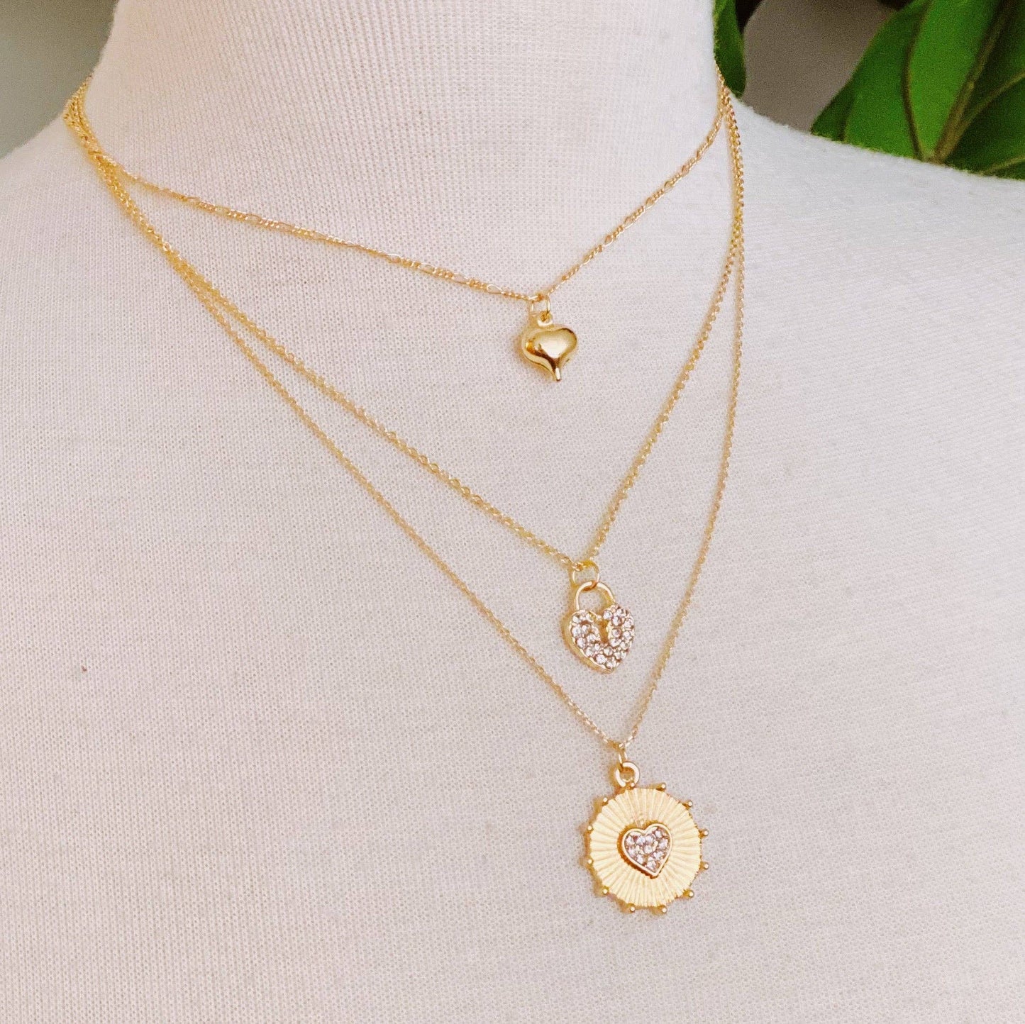 Hearts Layered Necklace