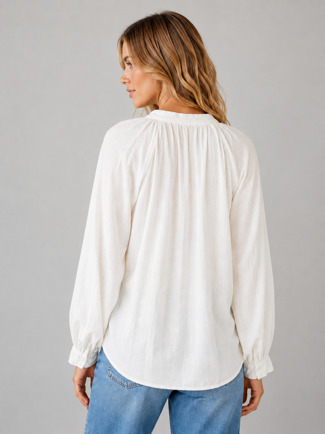 The Bowery Gathered Neck Blouse