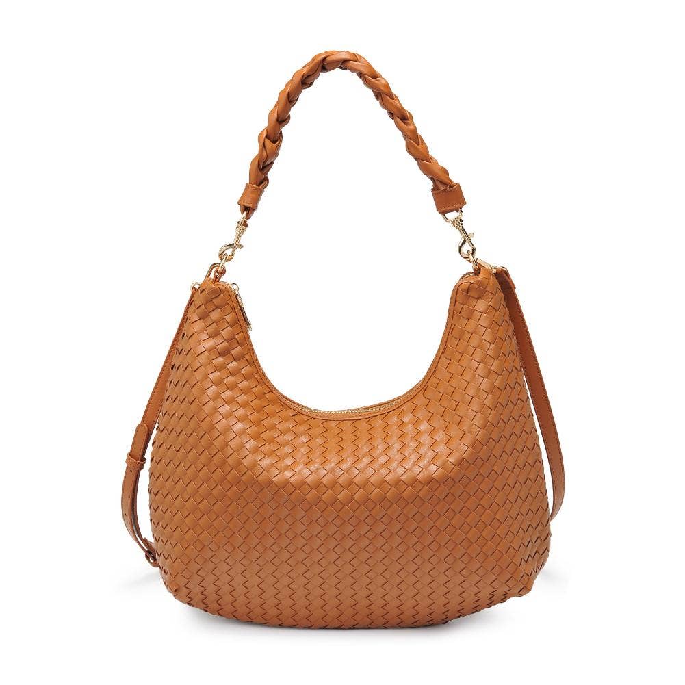 Sabrina Woven Hobo: Cream