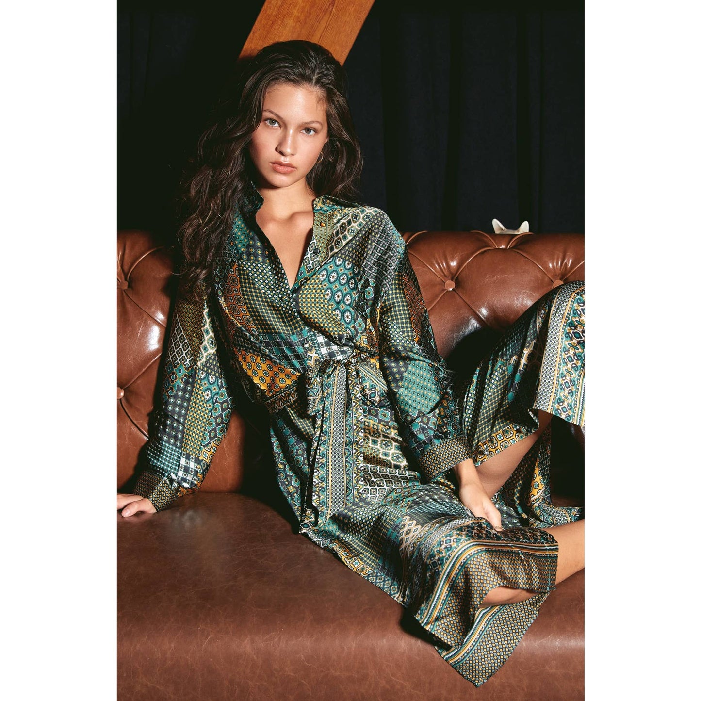 The Somerset Satin Shirt Dress