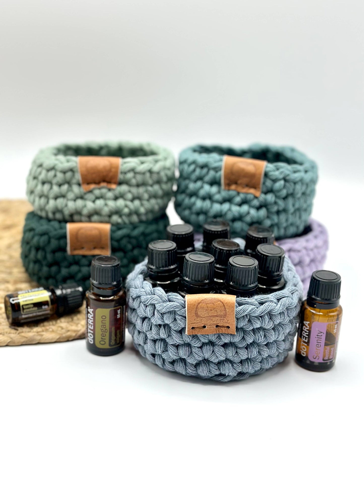 Mini Trinket basket: Toast, Canyon, Cloudy Blue