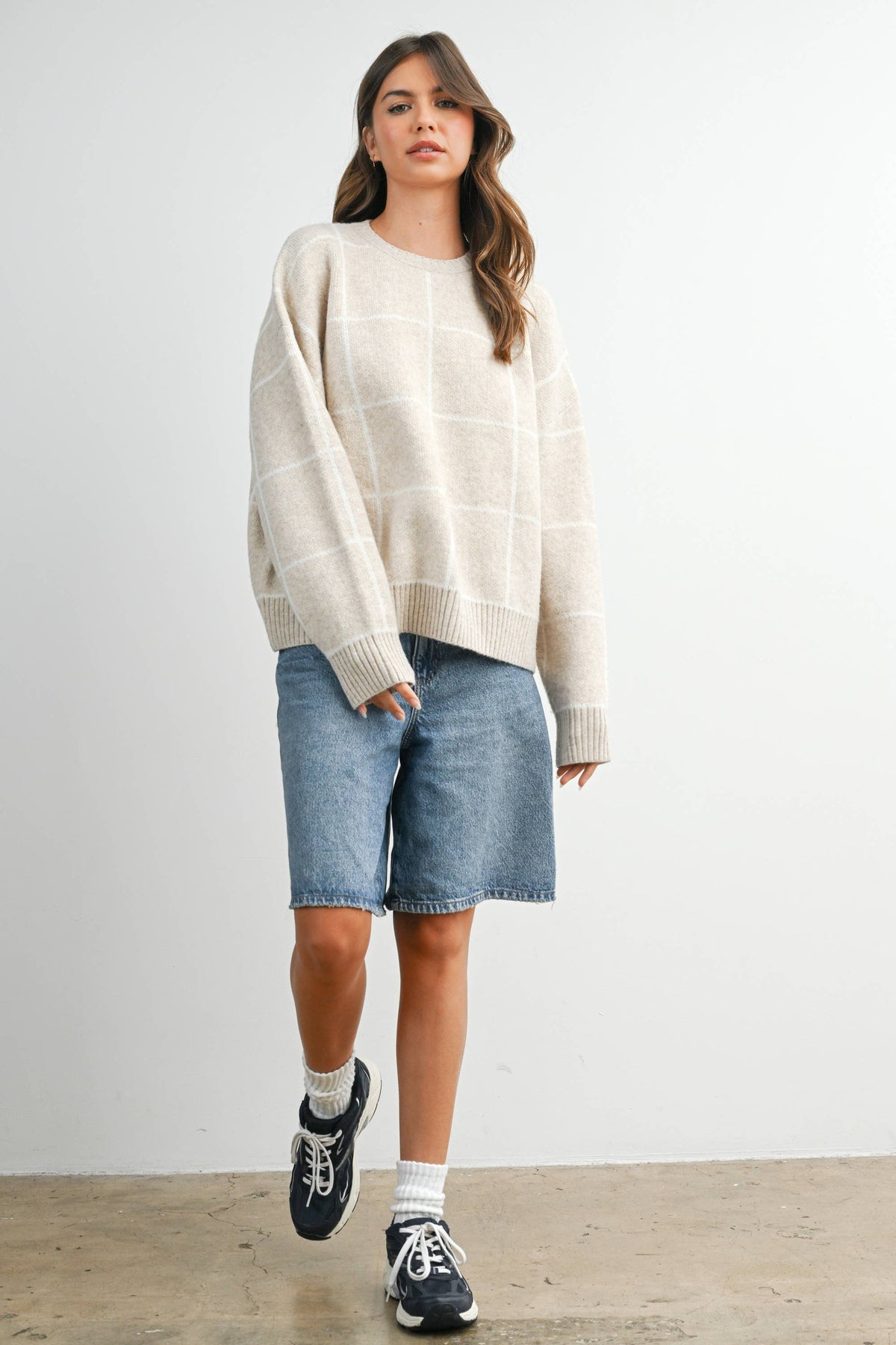 The Charlestown Window Pane Sweater