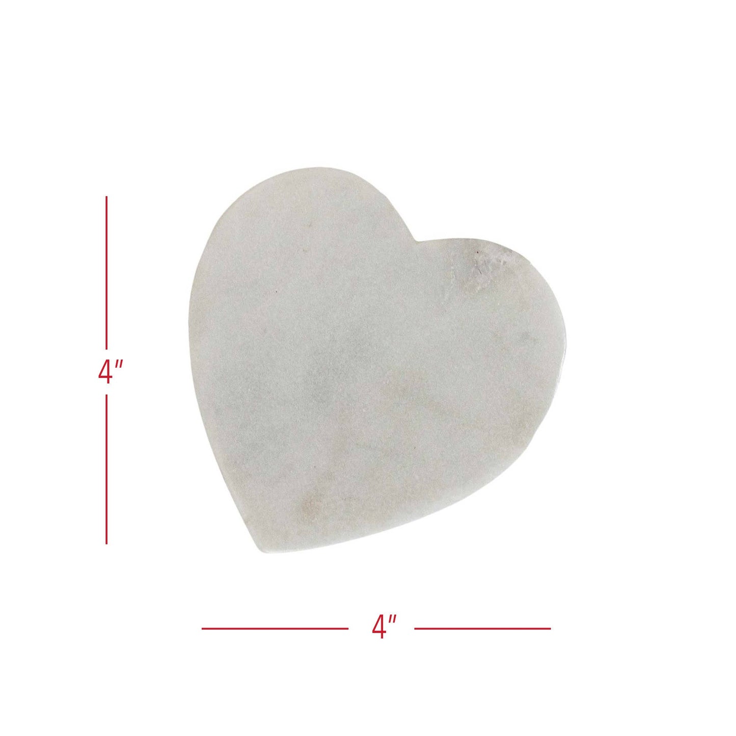 Set of 4 Heart Coasters White Marble & Jute