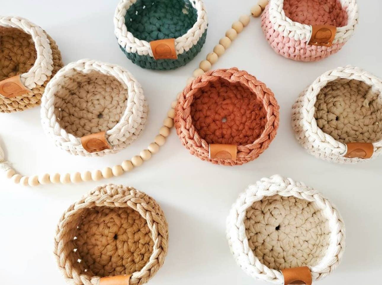 Mini Trinket basket: Toast, Canyon, Cloudy Blue