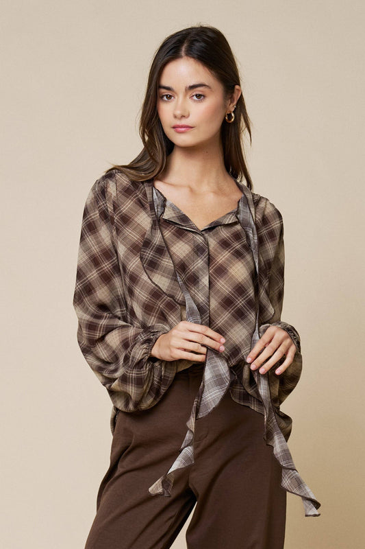 The Benny Plaid Blouse