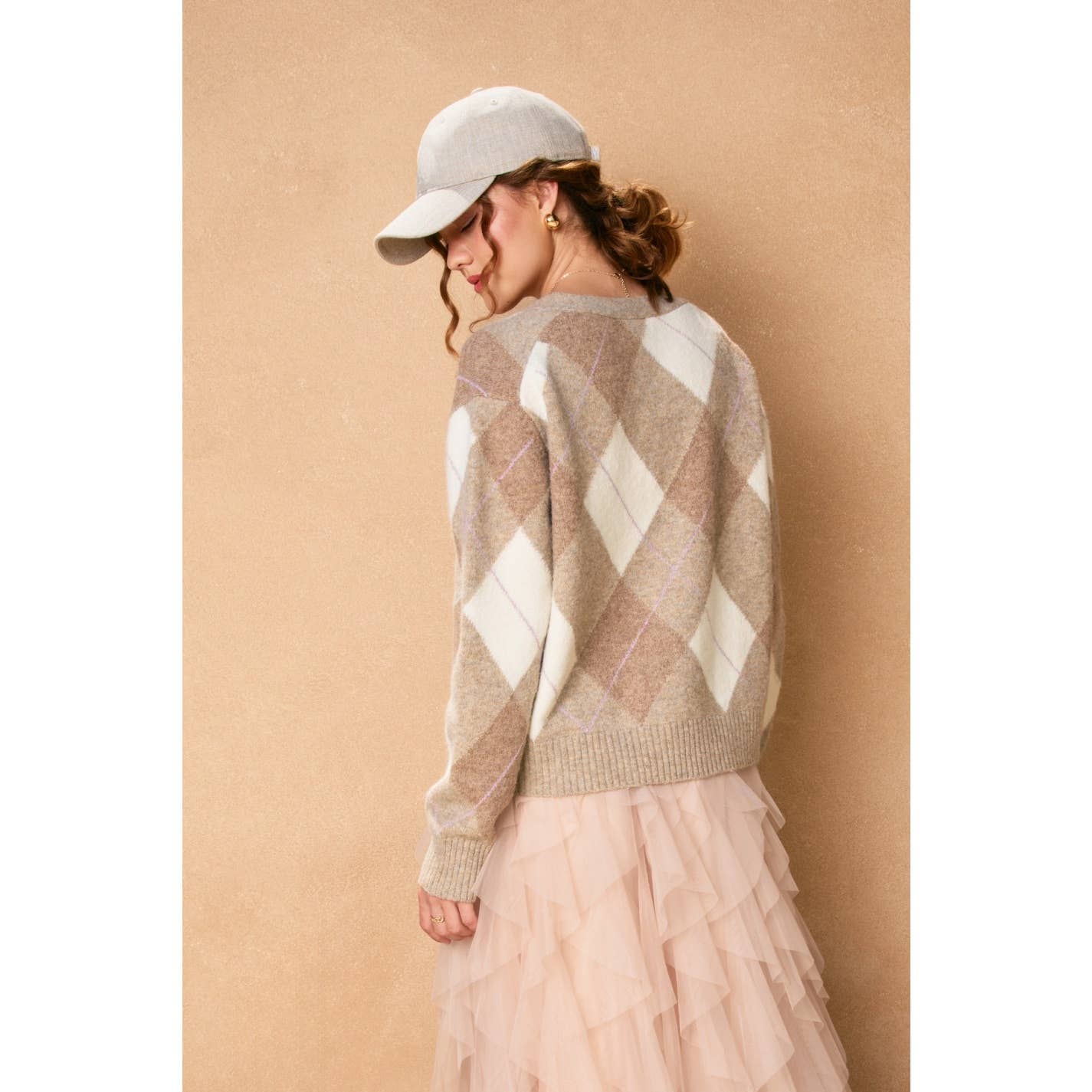 The Argyle V Neck Cardigan