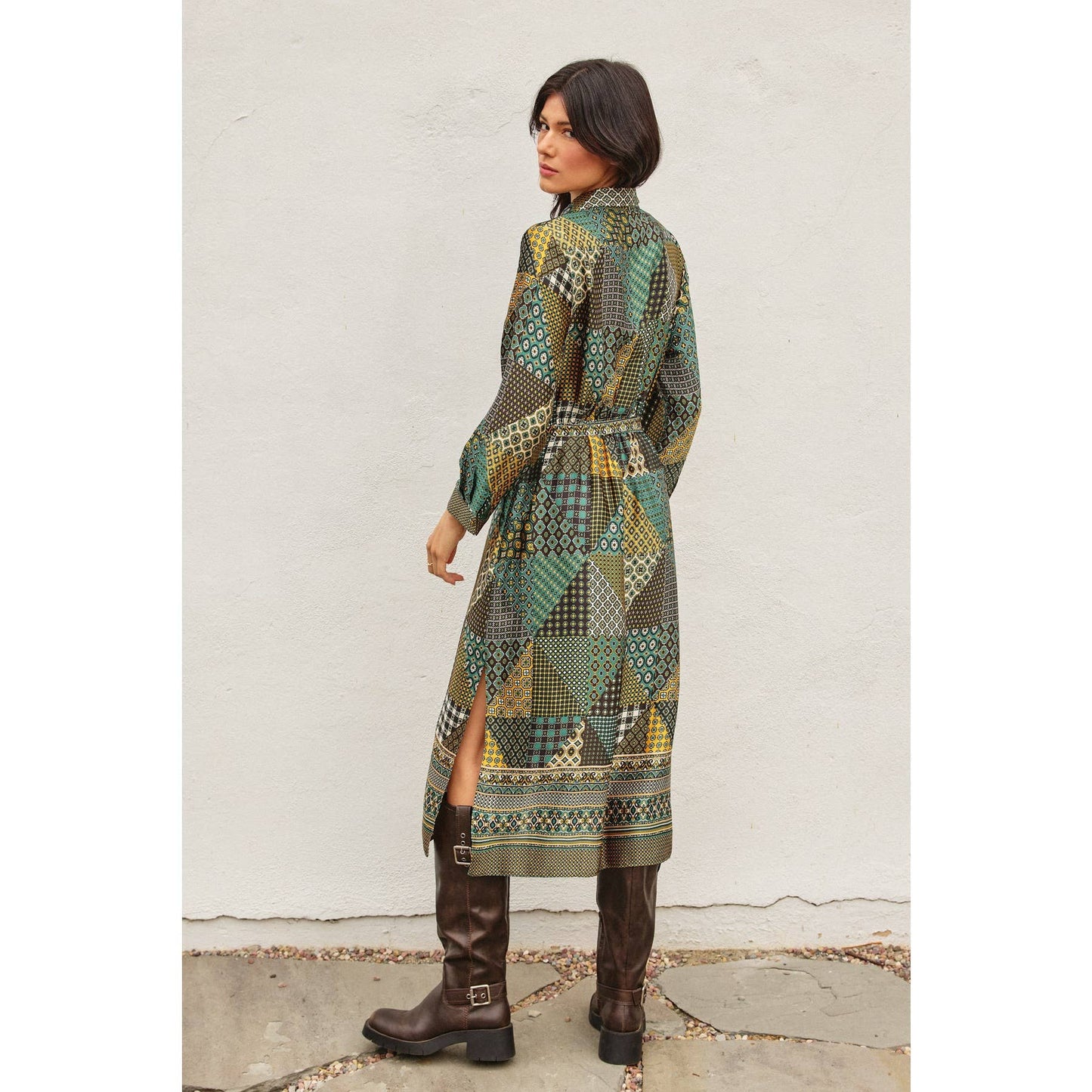 The Somerset Satin Shirt Dress