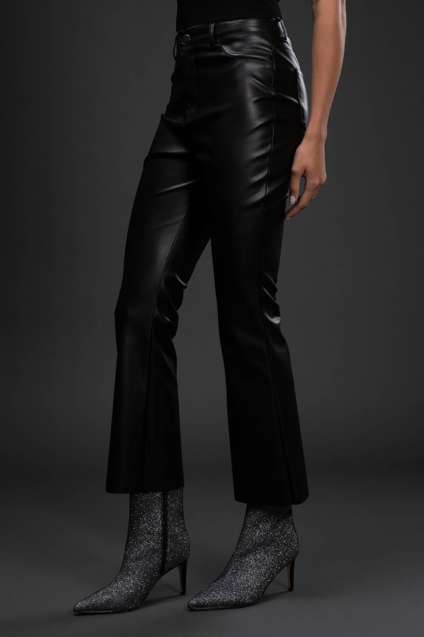 The Beckham High Waisted Faux Leather Pant