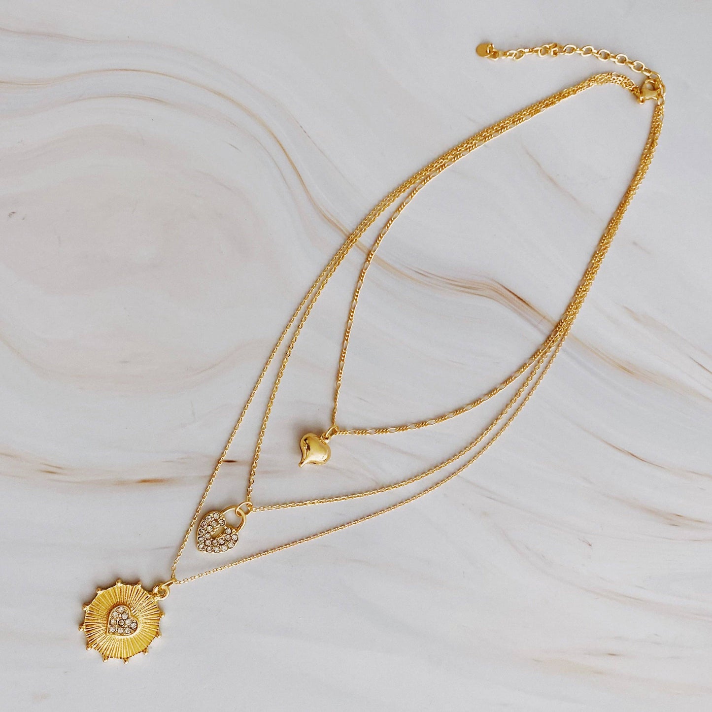 Hearts Layered Necklace
