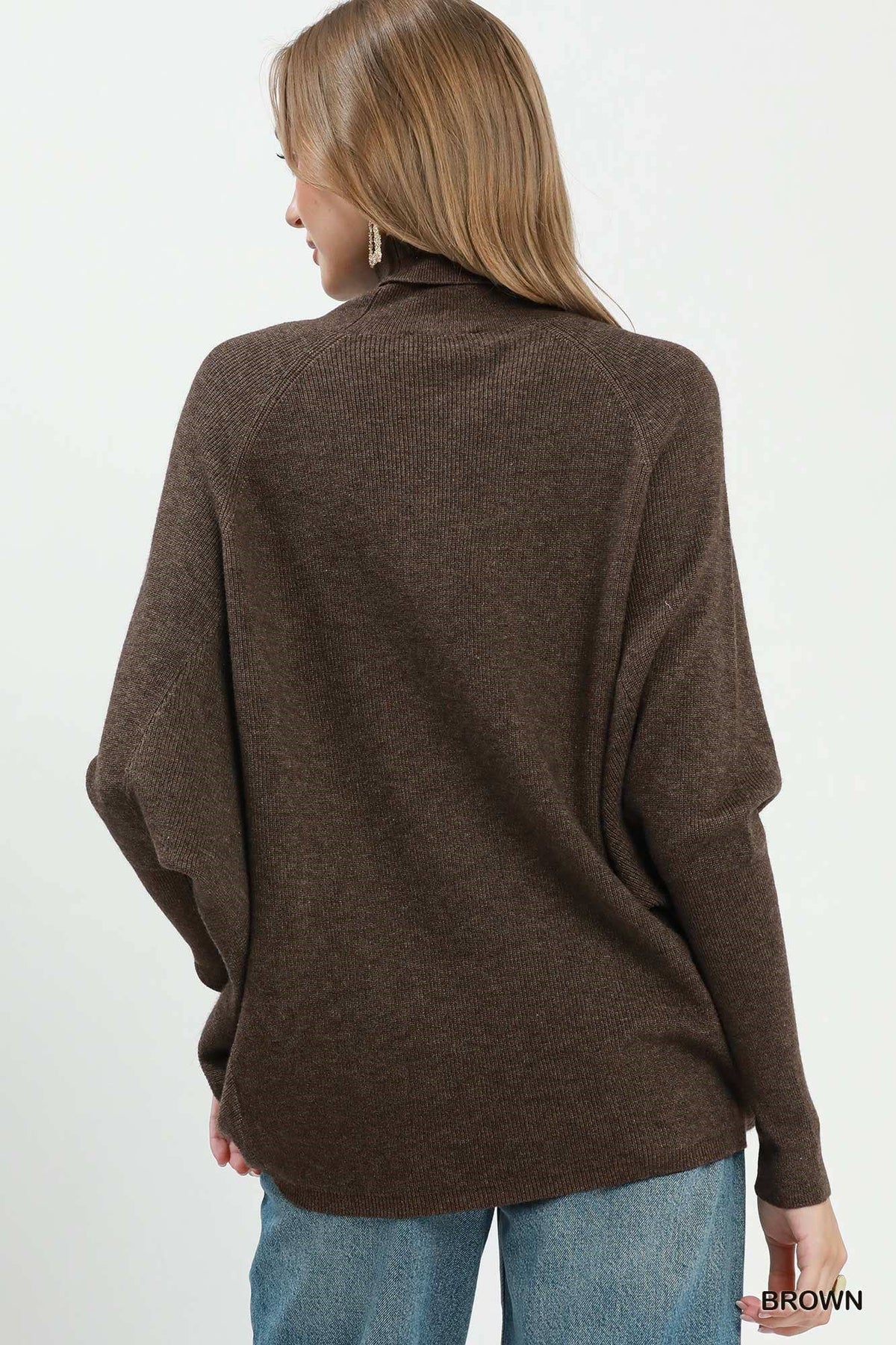 The Becca Turtle Neck Dolman Sweater