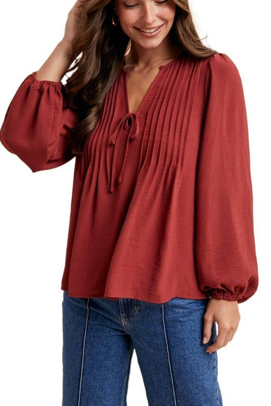 The Lily Pintuck Blouse
