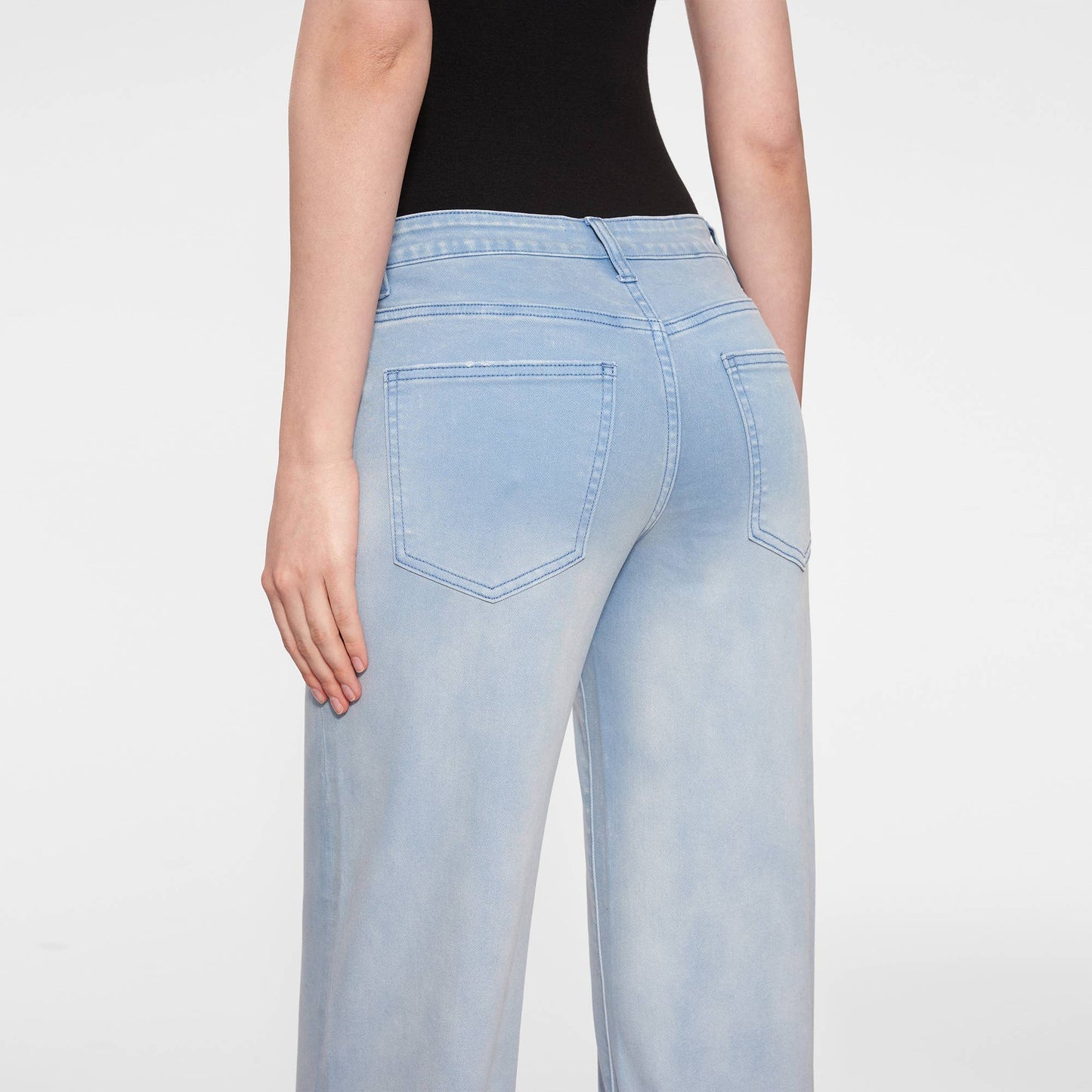 The Griffin Mid Rise Wide Leg Jean