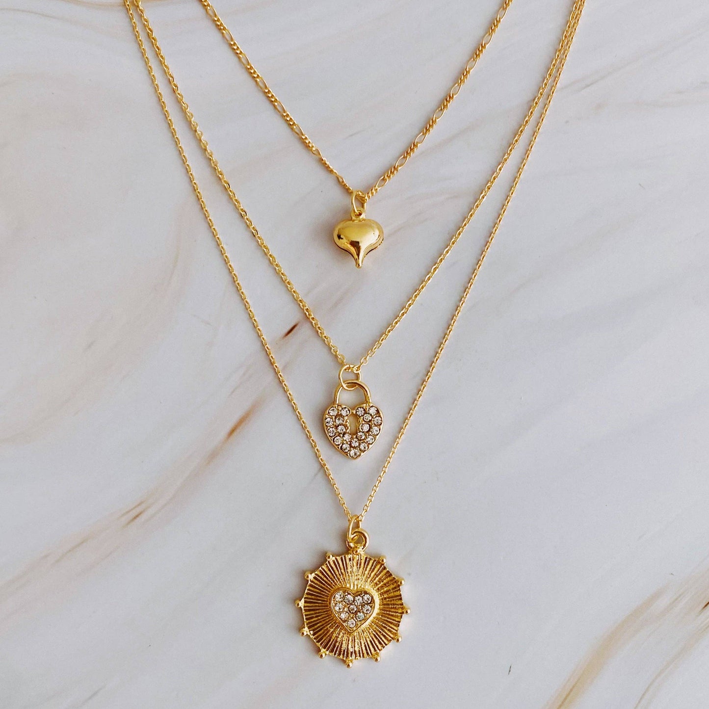 Hearts Layered Necklace