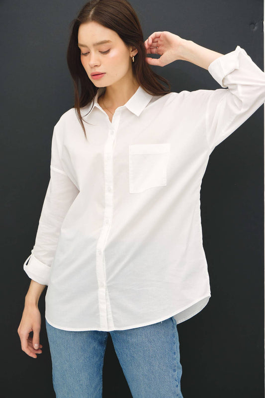 The Southie Oversized Cotton Shirt