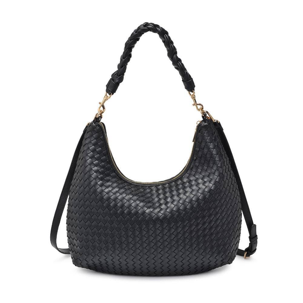 Sabrina Woven Hobo: Cream