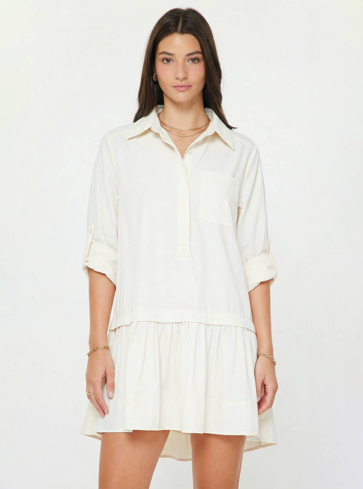 The Stevie Drop Waist Shirt Dress