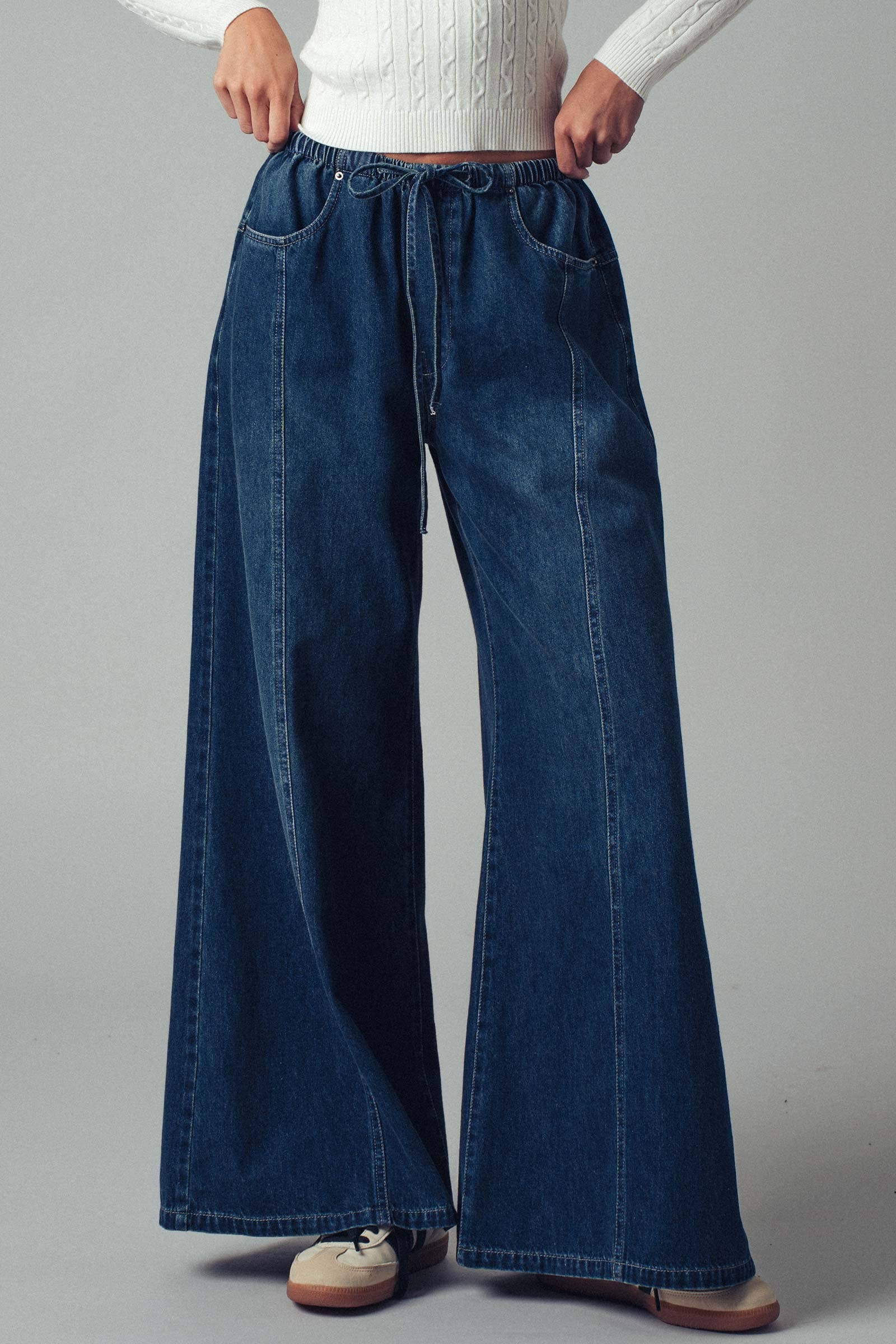 The Rae Relaxed Wide Leg Drawstring Jean