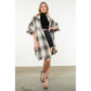 Plaid Drop Shoulder Mid Coat: RUST / XS-S-M-L(1-2-2-1)
