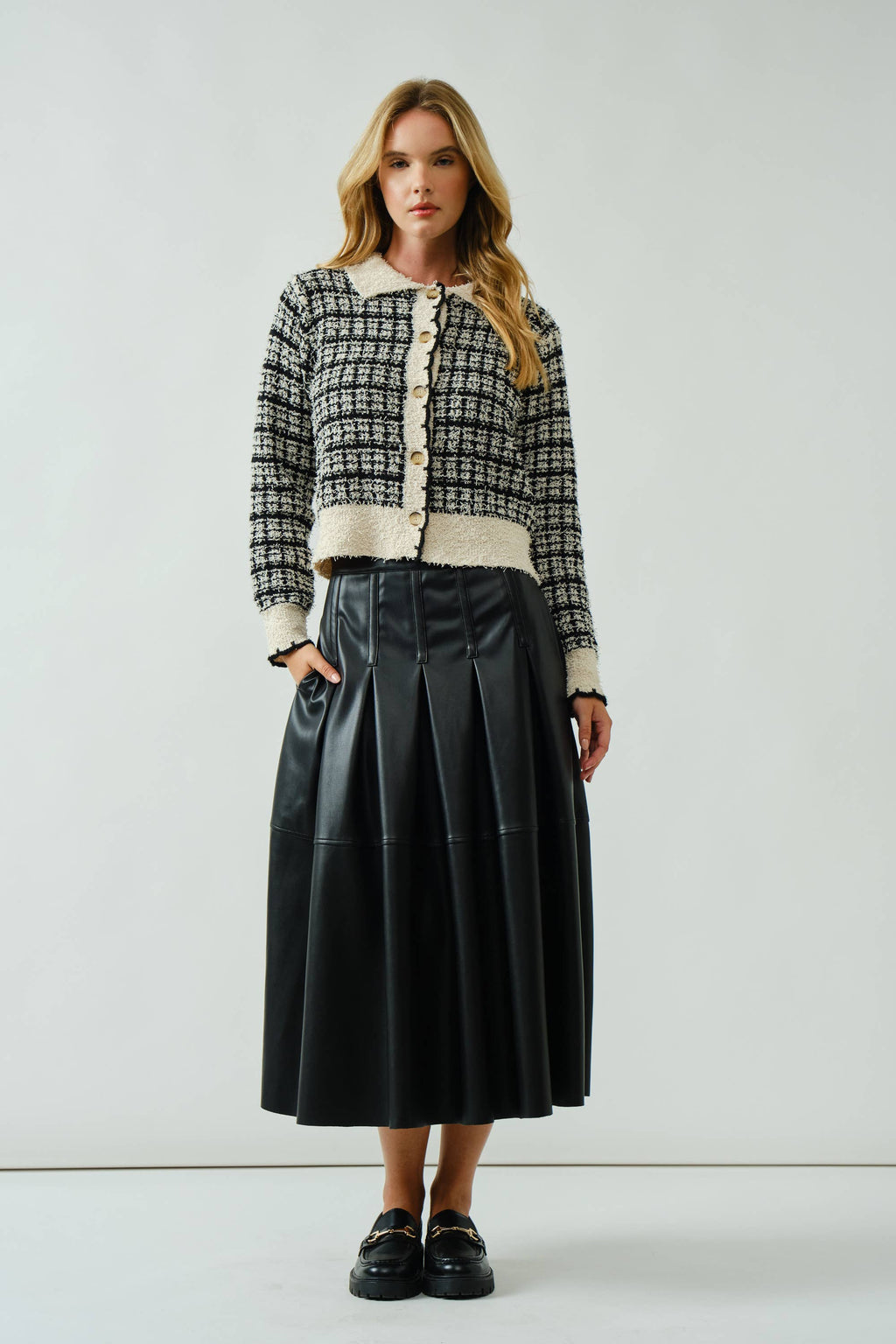 The Anna Vegan Leather Skirt