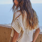 The Cece Crochet Short Sleeve Sweater