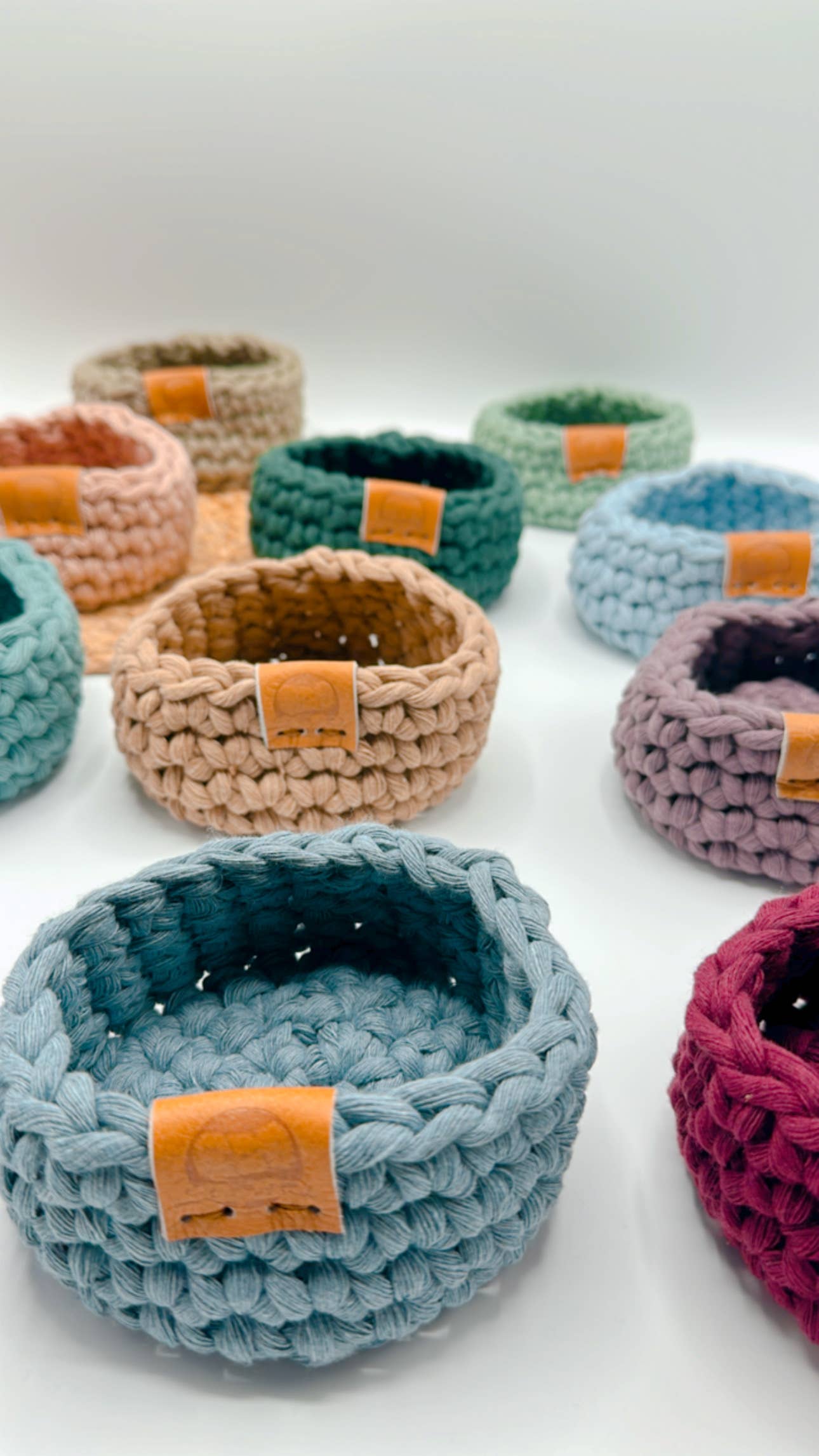 Mini Trinket basket: Toast, Canyon, Cloudy Blue