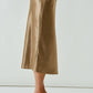 A-Line Satin Midi Skirt