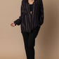 The Devon Shimmer Stripped Button Down