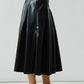 The Anna Vegan Leather Skirt
