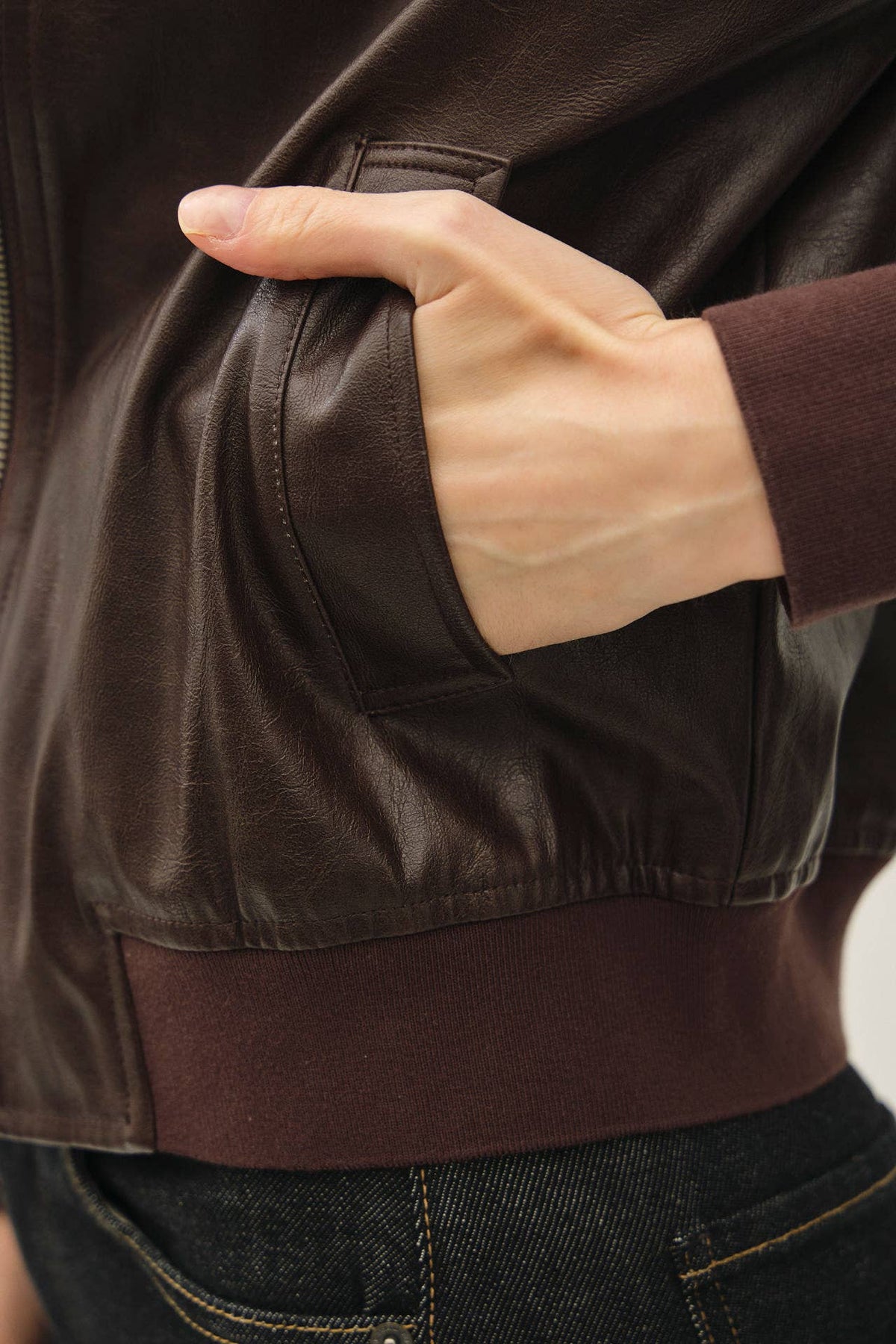 The Jenna Leather Bomber