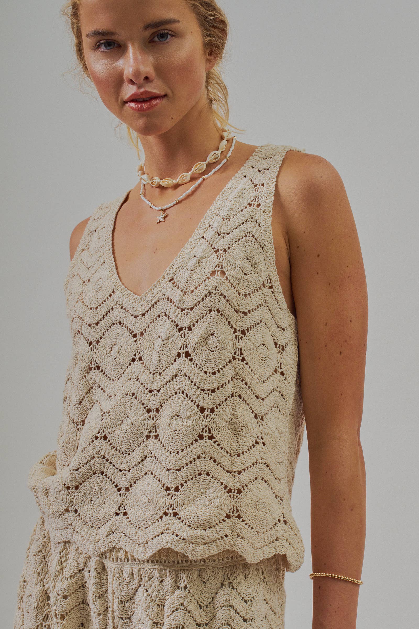 Natural Crochet Tank
