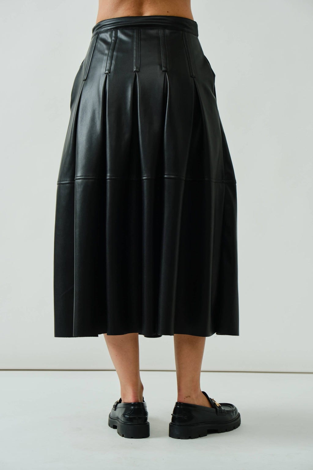 The Anna Vegan Leather Skirt