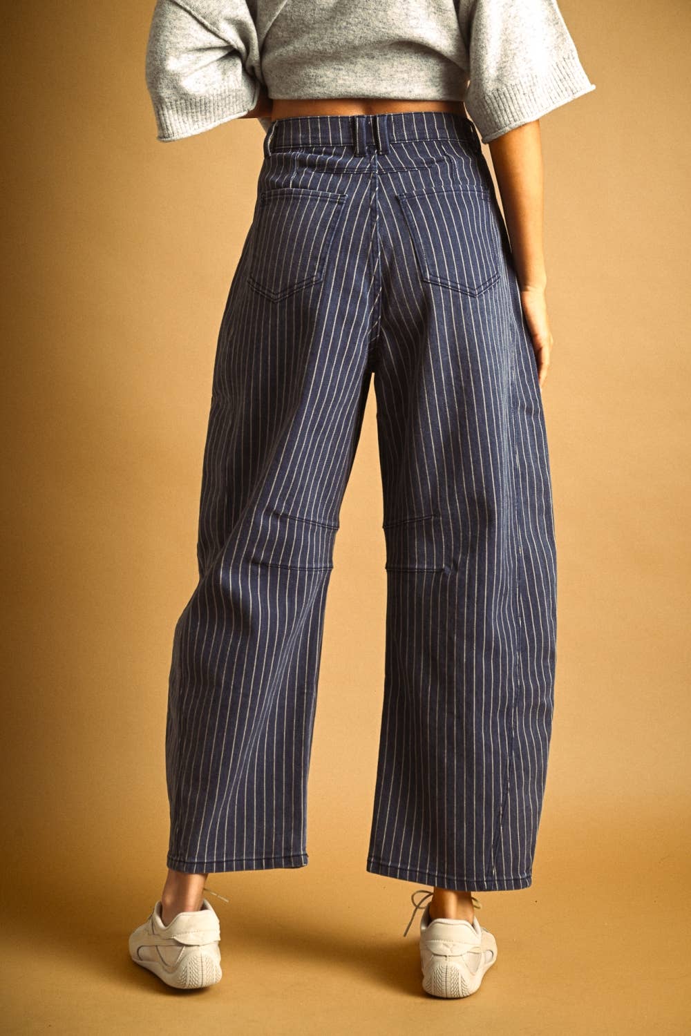 The Ali Pinstriped Barrel Jean