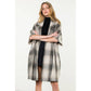 Plaid Drop Shoulder Mid Coat: RUST / XS-S-M-L(1-2-2-1)