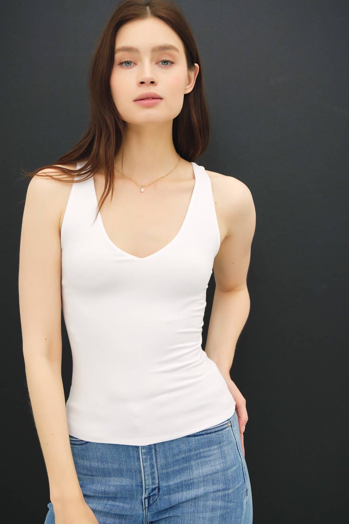 V Neck Core Essential Tank