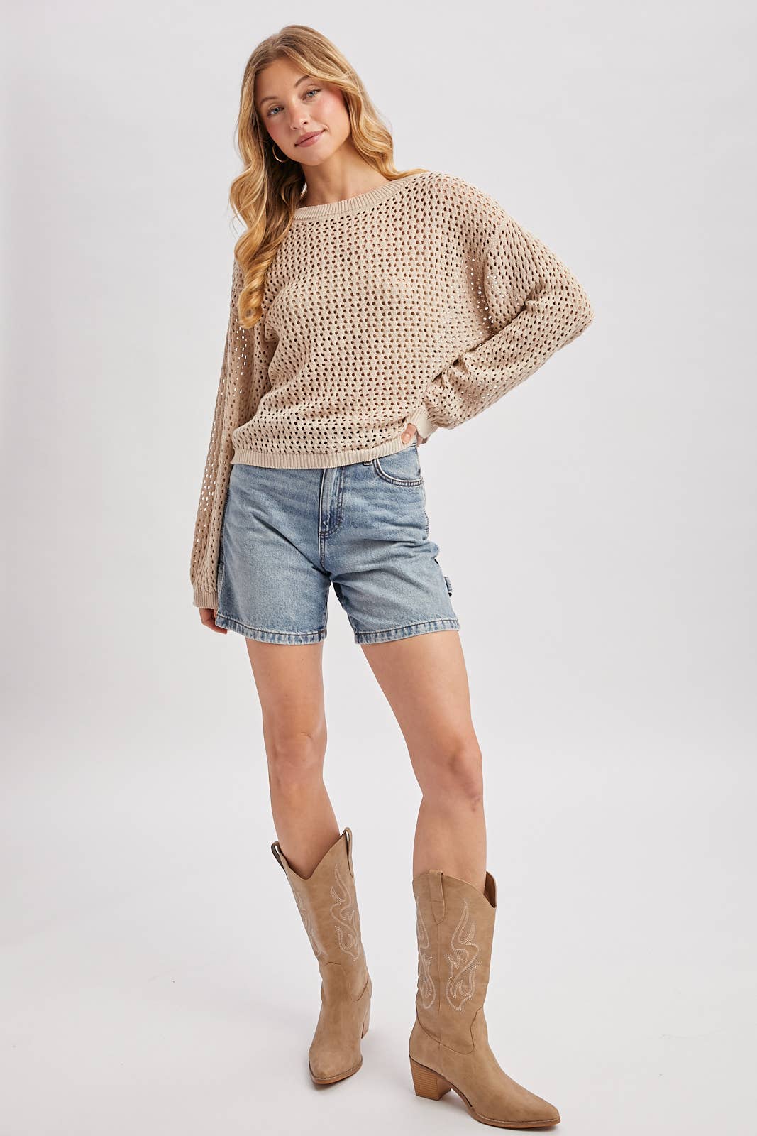 The Cory Sweater: Mocha & Natural