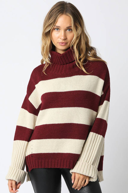 The Kaila Burgandy Sweater