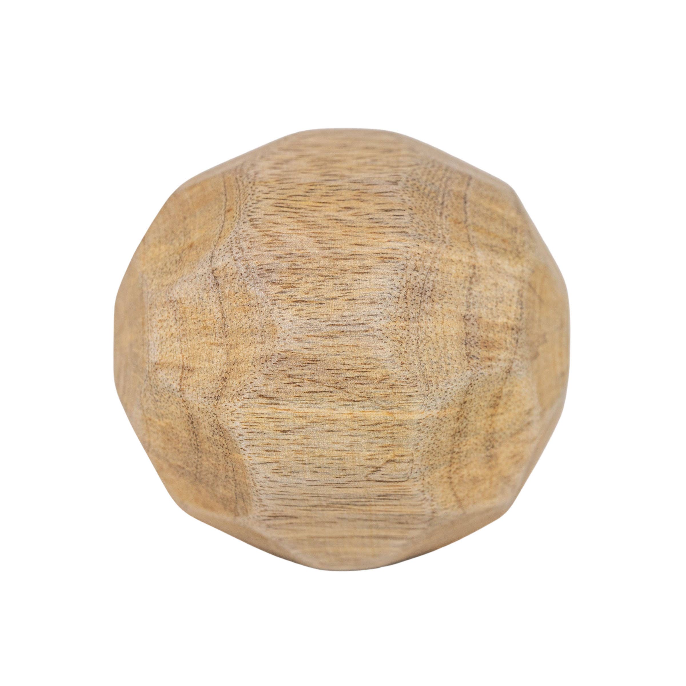 Luna Carved Natural Wood Ball