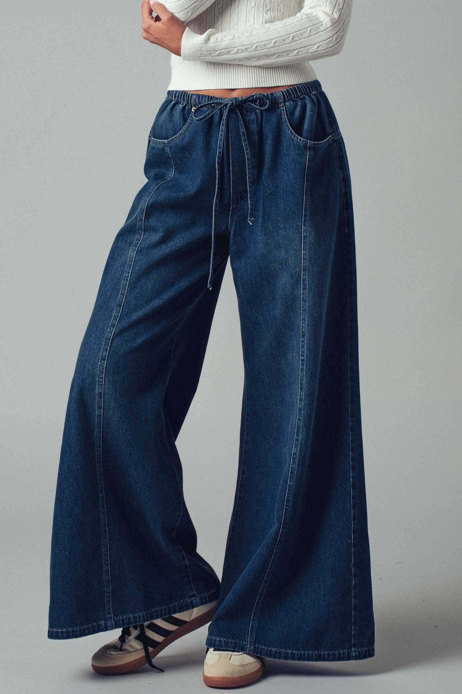 The Rae Relaxed Wide Leg Drawstring Jean