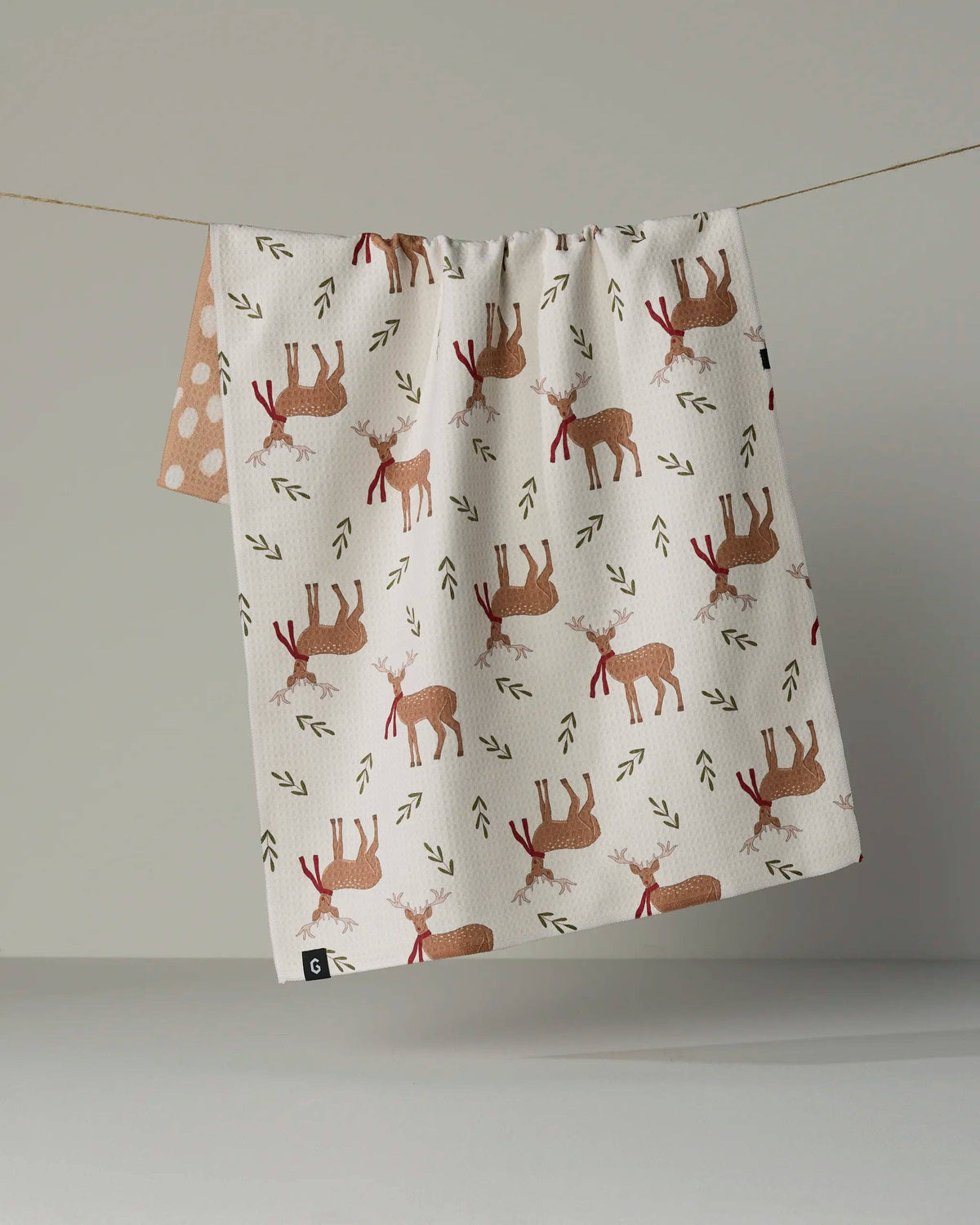 Winter Reindeer Luxe Kitchen Towel