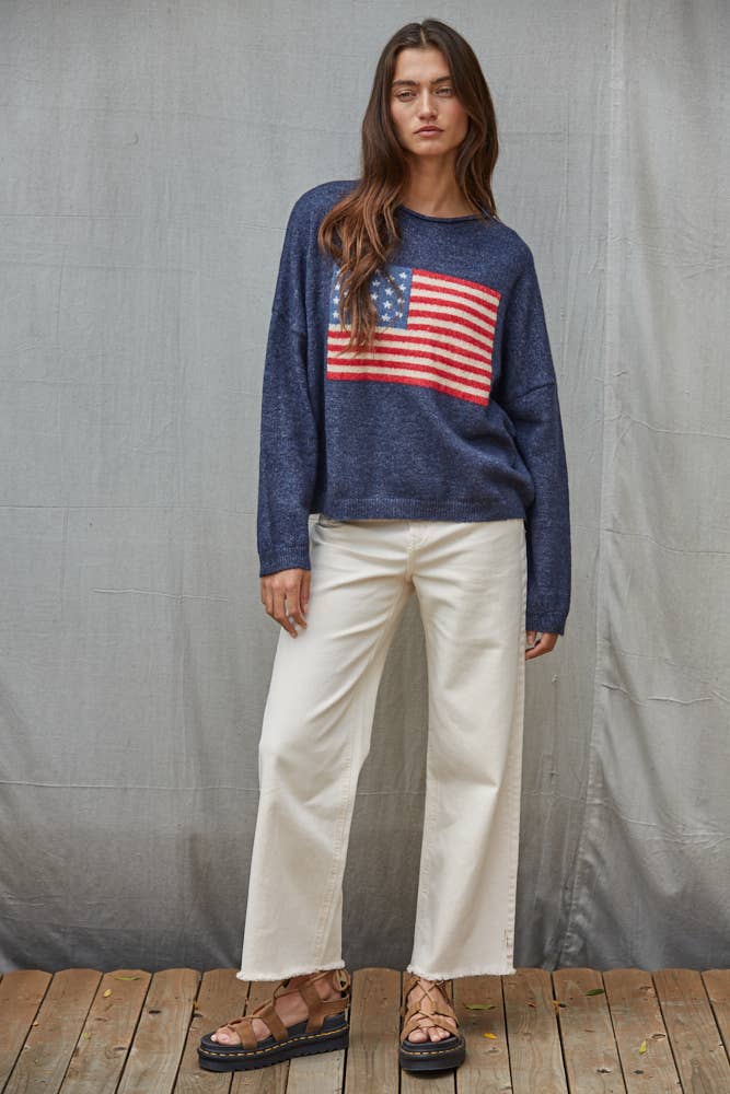 Navy Flag Sweater