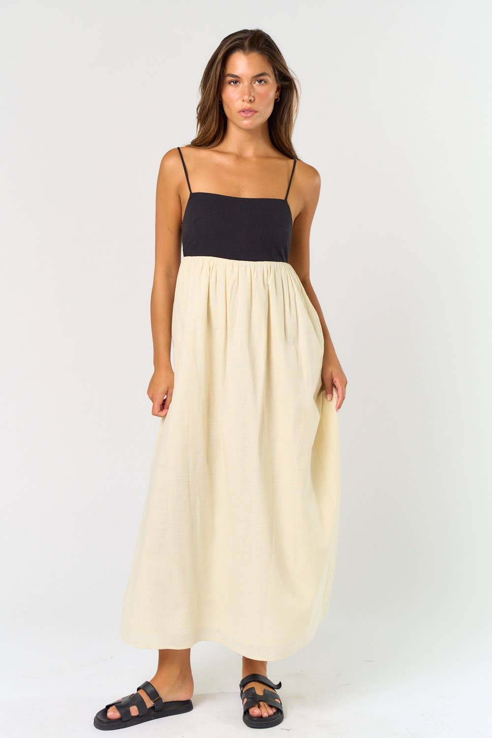 Contrast Maxi Dress