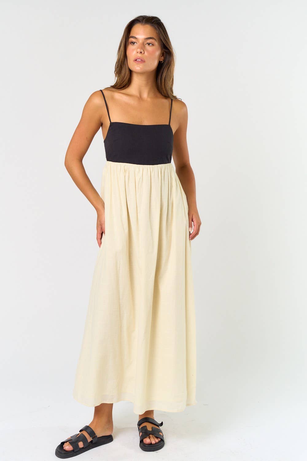 Contrast Maxi Dress