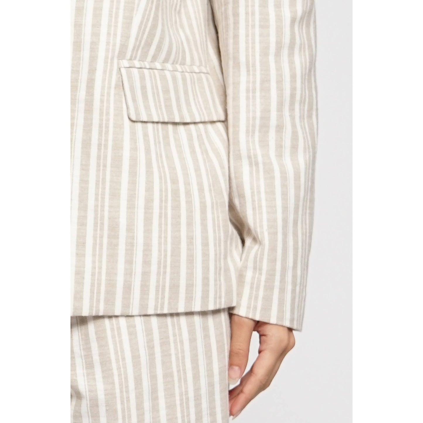 Stripe Linen Blazer