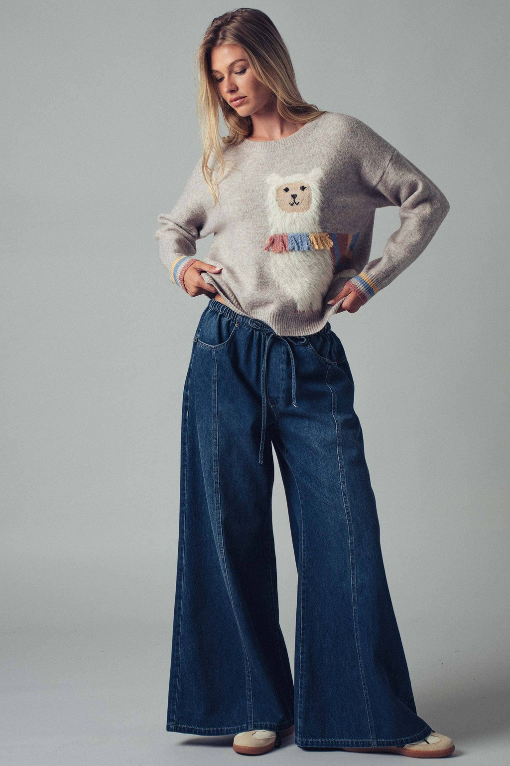 The Rae Relaxed Wide Leg Drawstring Jean