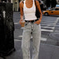 The Crew Gray Barrel Jean