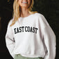 East Coast Mid Length Sweatshirt Red, Navy & White