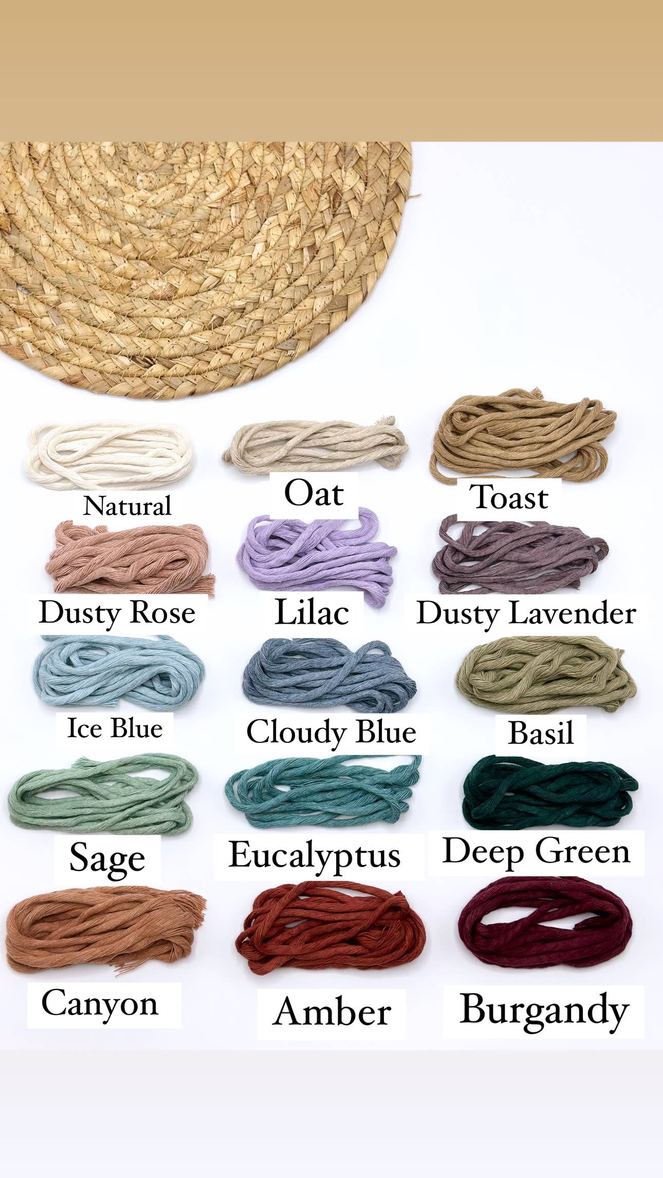 Mini Trinket basket: Toast, Canyon, Cloudy Blue